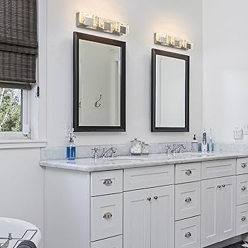 HAHZT LED Bathroom Vanity Light: 24 Inch Brushed Nickel